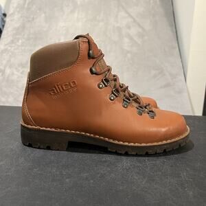 Alico Hiking Boots Womens Size 9.5 Leather Vibram Sole Made in Italy Outdoor Tra